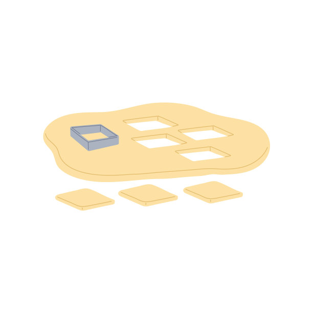 用生面团和饼干切割机的烘焙工艺图片下载