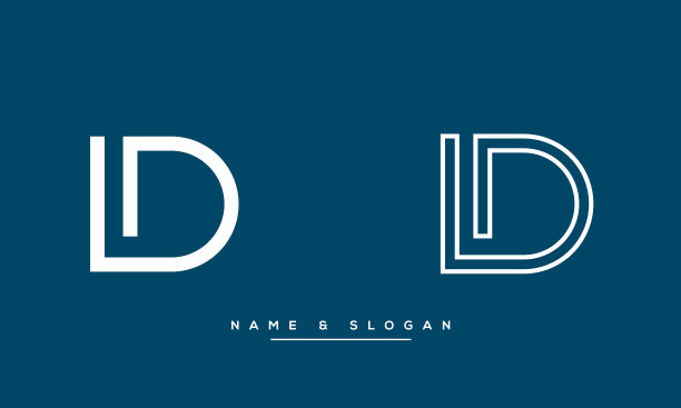 LD或DL字母图标标识向量图片下载