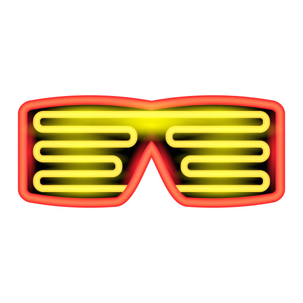 Heon眼镜孤立在白色背景。夜店的时尚小玩意图片下载