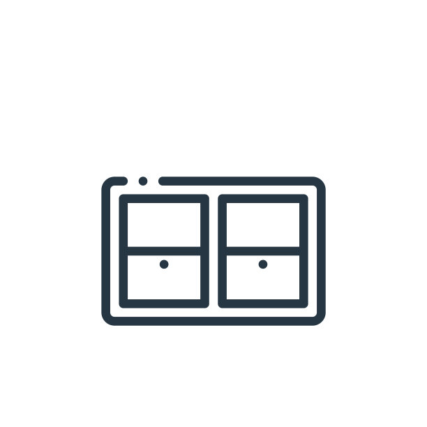 从家具概念的餐具柜图标向量。细线插图的餐具柜可编辑的笔触。餐具柜线性标识用于web和移动应用程序，标志，印刷媒体。图片下载