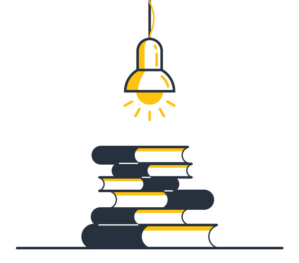 图书馆主题自我教育理念扁平化图片下载