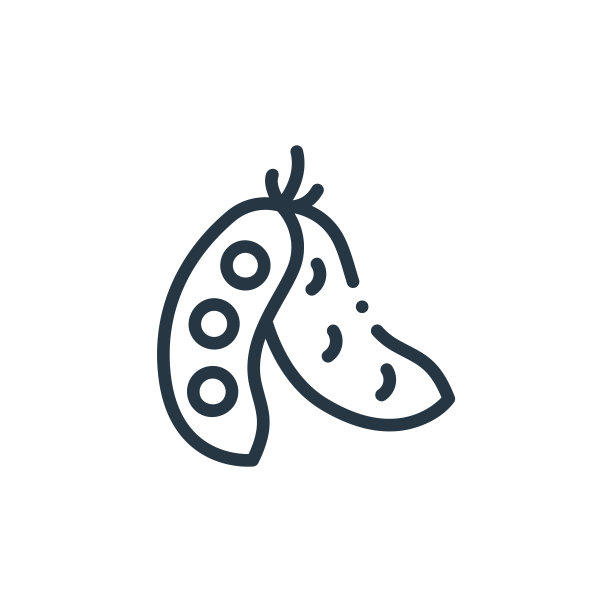 从毛豆图标矢量营养概念。毛豆的细线插图可编辑的笔触。毛豆线性标志用于web和移动应用程序，标志，印刷媒体。图片下载