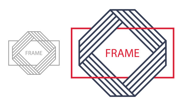 几何线条艺术标志孤立在白色图片下载