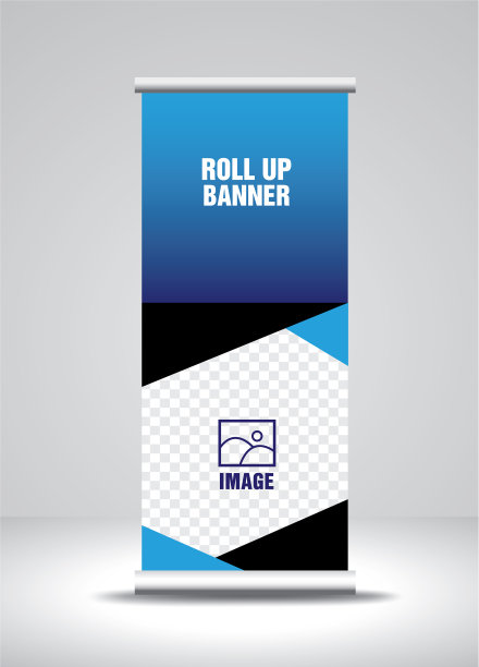 卷起横幅模板-横幅- standee图片下载