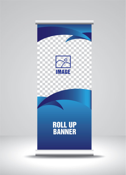 卷起横幅模板-横幅- standee图片下载