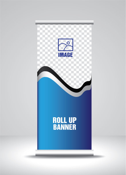 卷起横幅模板-横幅- standee图片下载