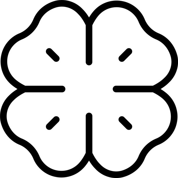 三叶草帕特里克图标轮廓风格图片下载