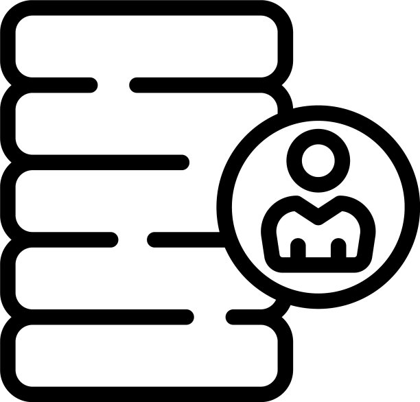 客户数据库公司图标轮廓样式图片下载