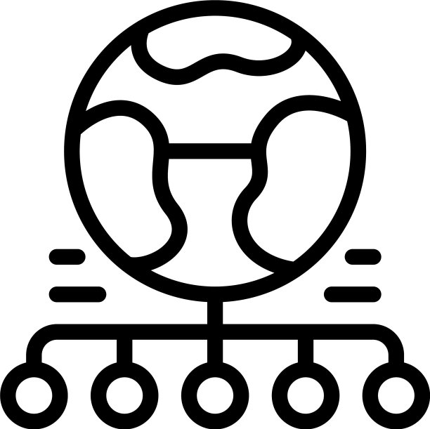 数据库全局云图标轮廓样式图片下载