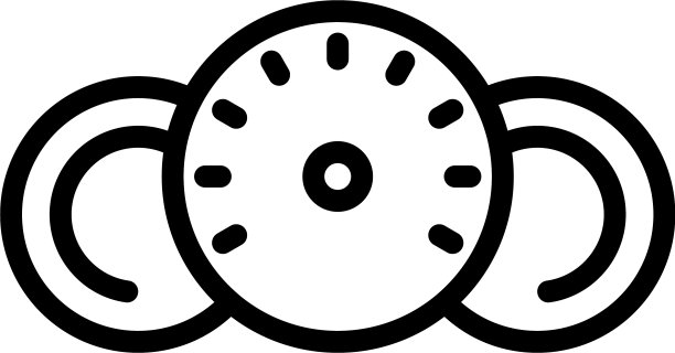 驾驶汽车仪表盘图标轮廓风格图片下载