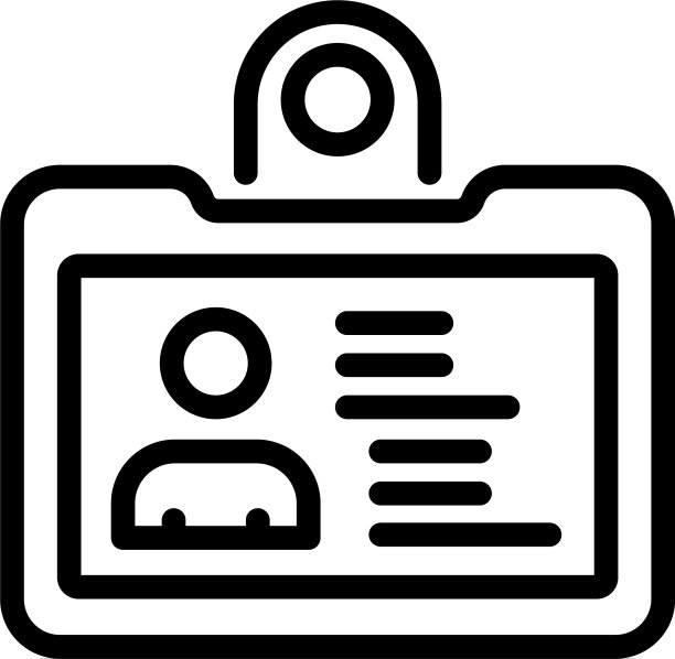 个人身份证图标轮廓风格图片下载