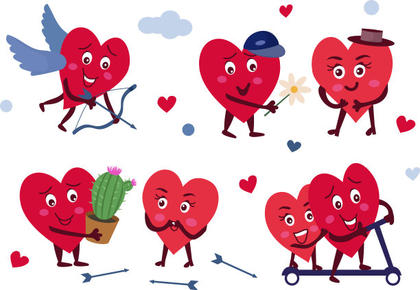 设置可爱的人物红心图片下载