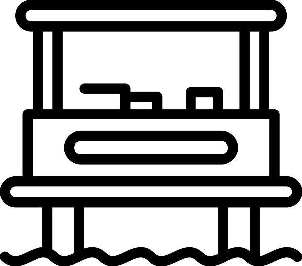 亚洲浮动市场图标轮廓风格图片下载