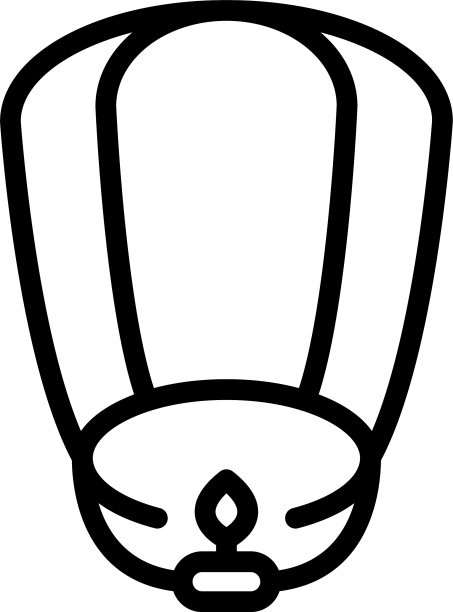 飞天灯笼图标轮廓风格图片下载