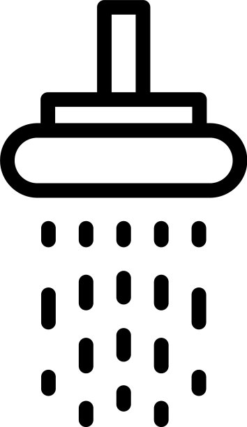 淋浴头图标轮廓风格图片下载