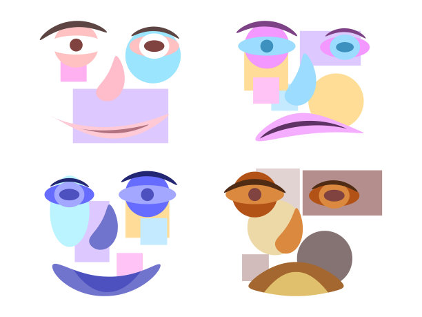 现代肖像是一种风格的人的脸图片下载