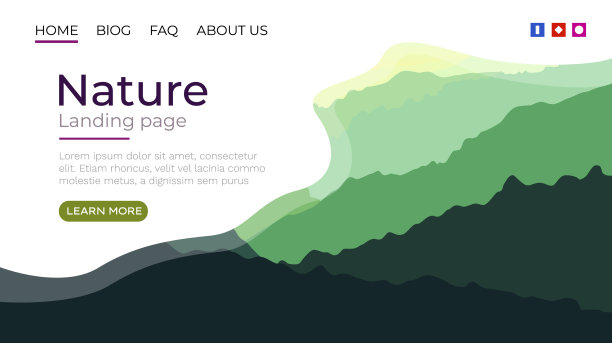 登陆页面屏幕自然景观模板图片下载