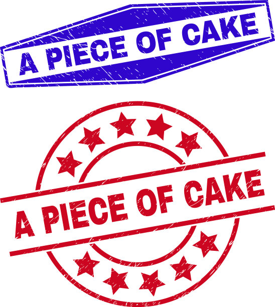 一块蛋糕垃圾邮票封在圆形和图片下载