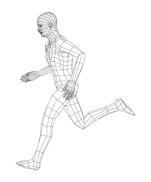 线框跑步者图片下载