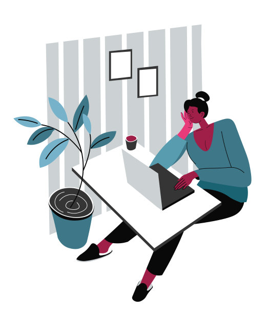 自由女工作项目上的笔记本电脑图片下载