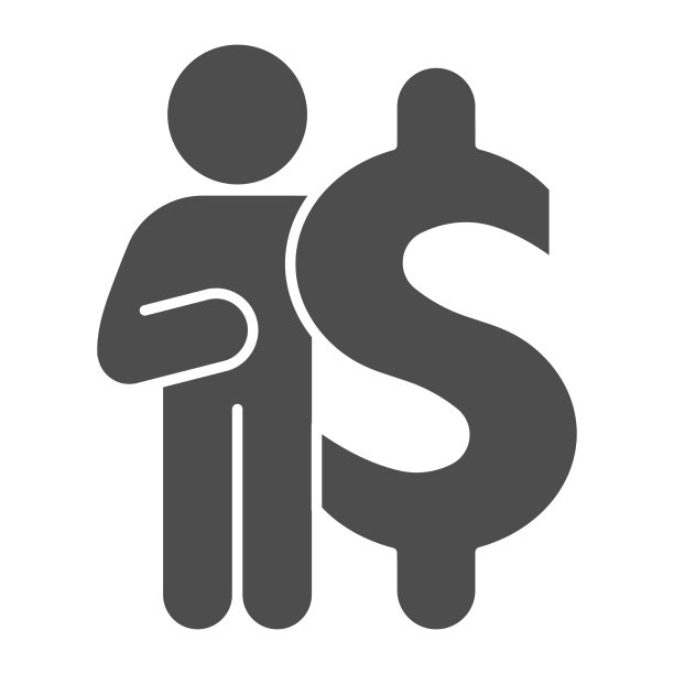 美元和人固体图标电晕低迷的概念图片下载