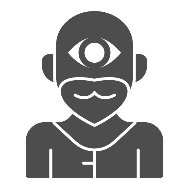 独眼怪物固体图标童话概念图片下载