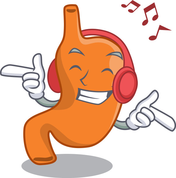 胃卡通设计理念听音乐上图片下载
