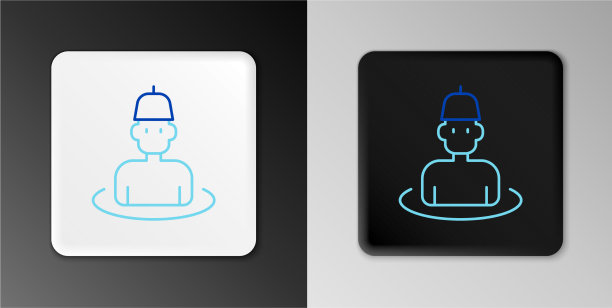 线人在桑拿图标孤立在灰色图片下载