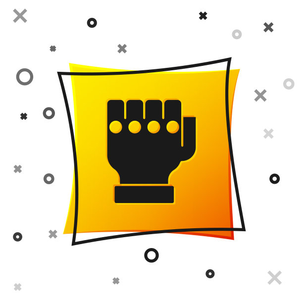 黑色mma手套图标孤立在白色背景图片下载