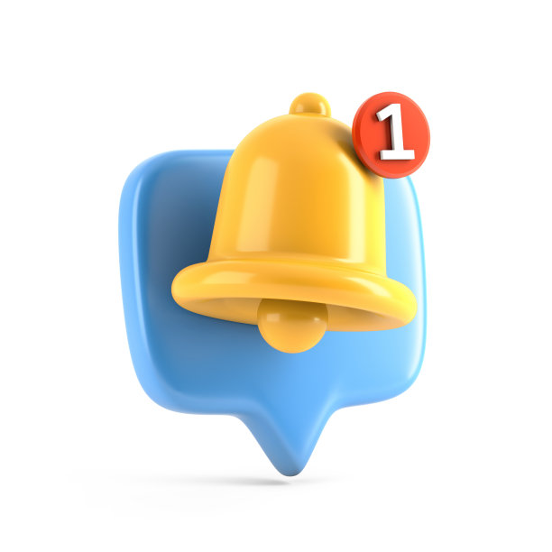 通知铃图标和蓝色语音气泡图片下载