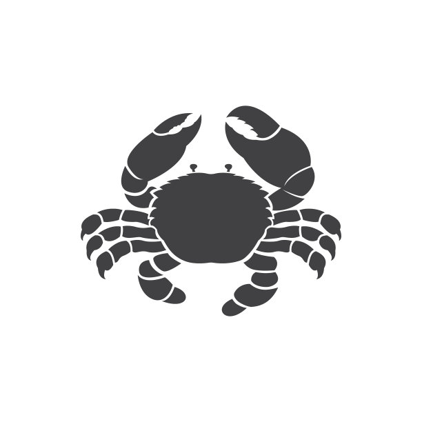 白色背景上的螃蟹图案图片下载