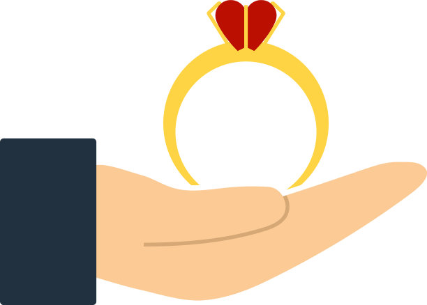 手呈心形戒指图标图片下载