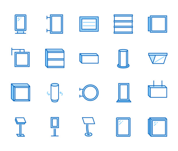 灯箱平线图标挂招牌图片下载