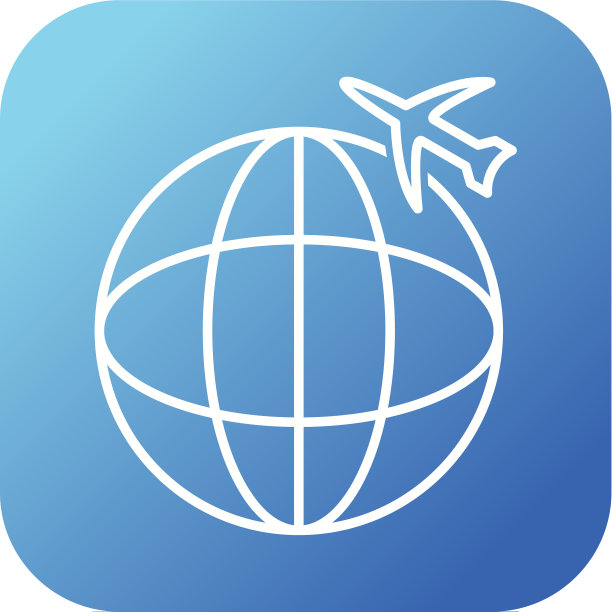 独特的国际航线图标图片下载