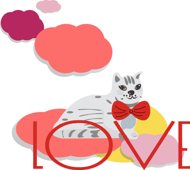 浪漫的情人节卡片与字爱可爱图片下载