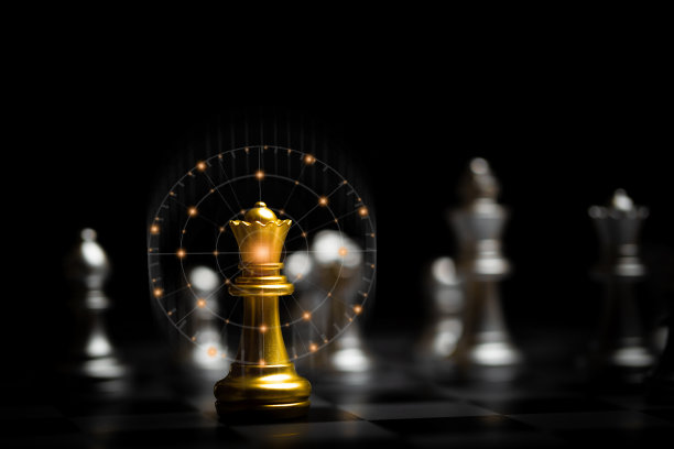 棋牌游戏的创意和竞争与策略，商业成功的概念。图片下载