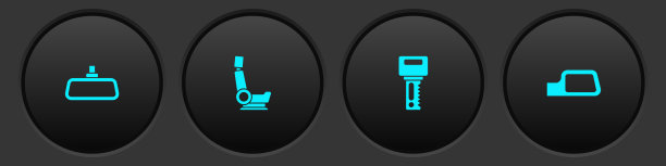 用遥控器和图标设置汽车后视镜座位键图片下载