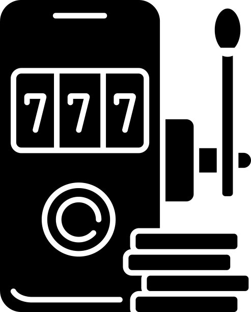 移动赌场黑色字形图标图片下载