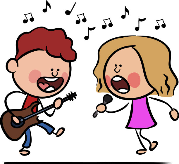 孩子们制作艺术表演股票图片下载