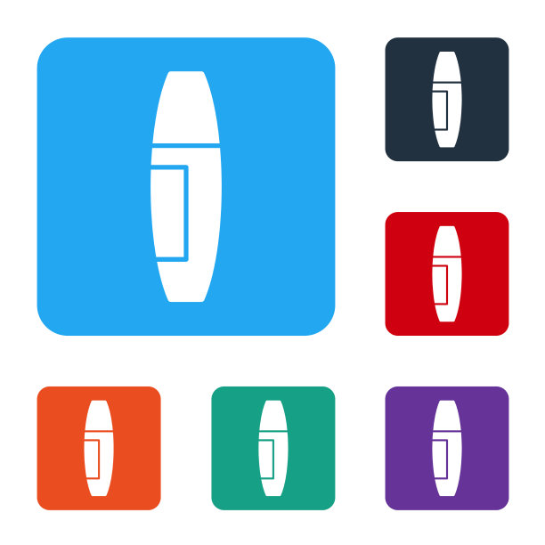 白色睫毛膏刷图标孤立在白色图片下载