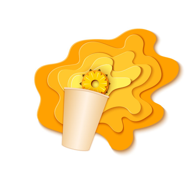 纸杯里有喷溅的果汁图片下载