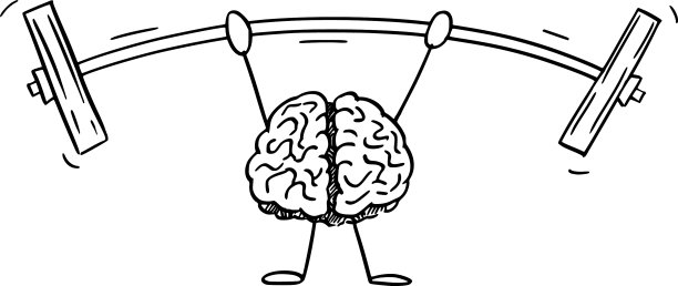 卡通强大的人脑性格训练图片下载