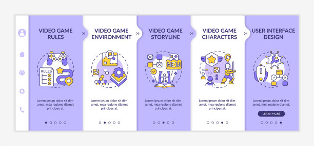 电子游戏设计组件的模板图片下载