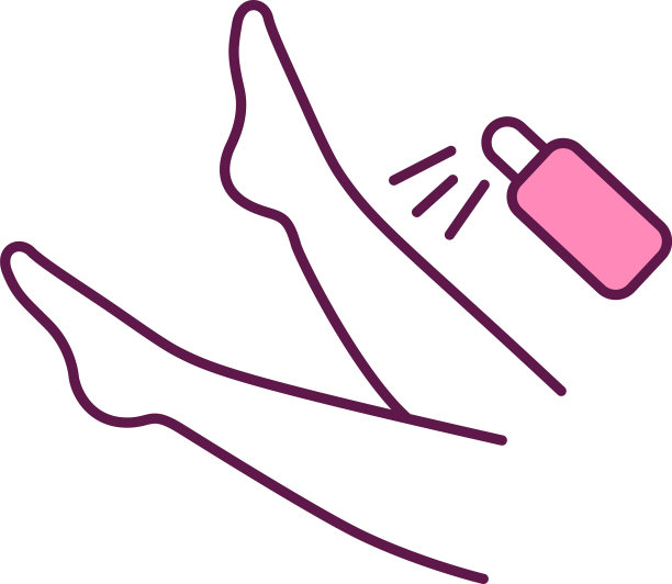 腿部的乳液RGB颜色图标图片下载