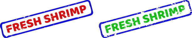 鲜虾双色粗长方邮票配图片下载