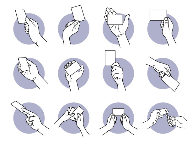 手握名片、信用卡或会员图片下载