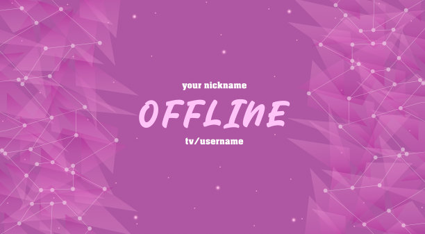 当前离线twitch覆盖可爱背景16:9流。离线可爱的背景与线条。屏幕保护程序的离线流媒体广播。游戏离线可爱覆盖屏幕。粉红色的屏幕图片下载