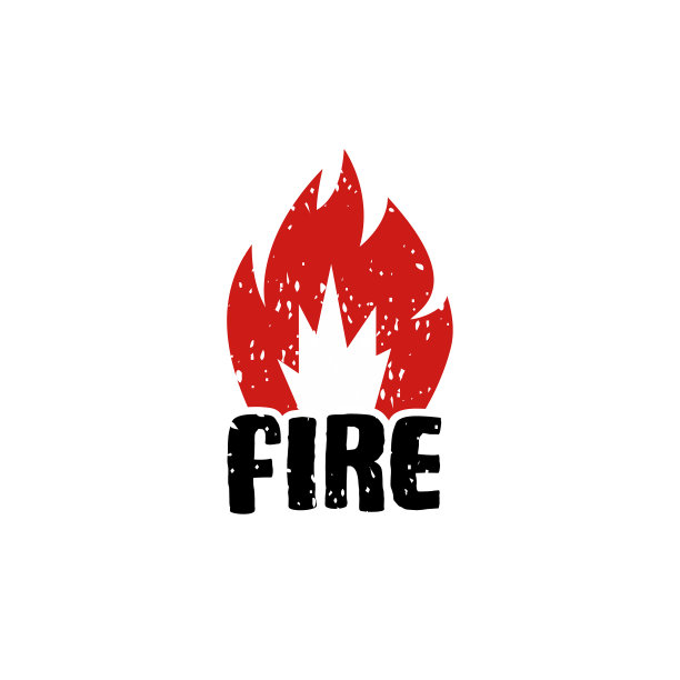 火标志模板与红色和飞溅图片下载