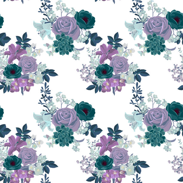 花卉无缝模式图片下载