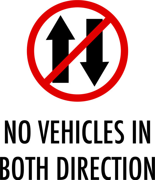 两个方向的车辆标志都是白色的图片下载